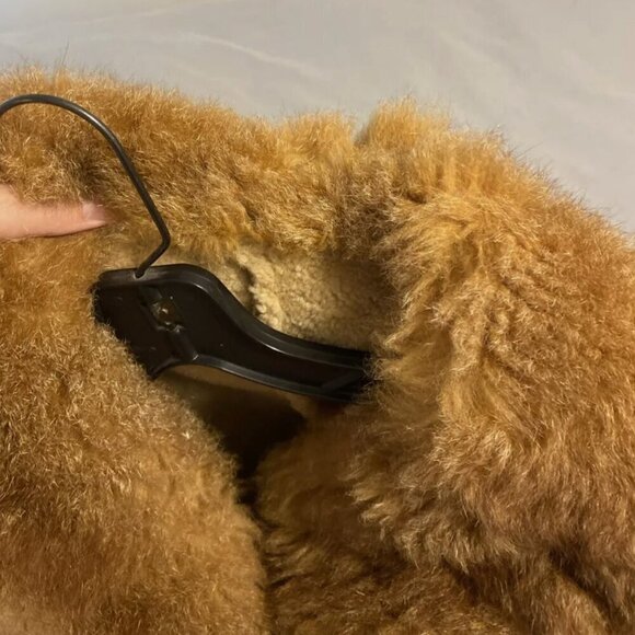 Vintage Women’s Sawyer Of Napa / Long Sheepskin Sheerling Lined Leather Coat 14 - Picture 15 of 16
